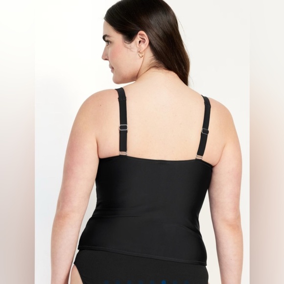 🆕 Old Navy Women's Underwire Tankini Swim Top Black Large 12-14 - Picture 2 of 16